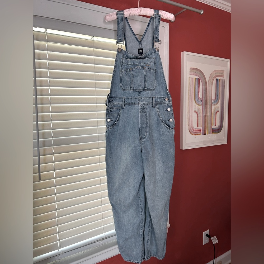 90s vintage Gap light denim overalls